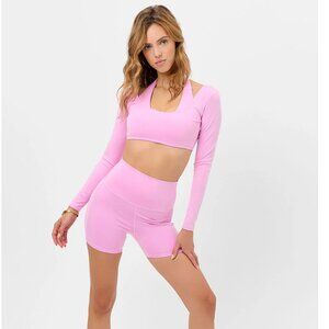 FULL SET: Frankies Bikinis Set: Speedy High Waist Biker Short + Long Sleeve Crop